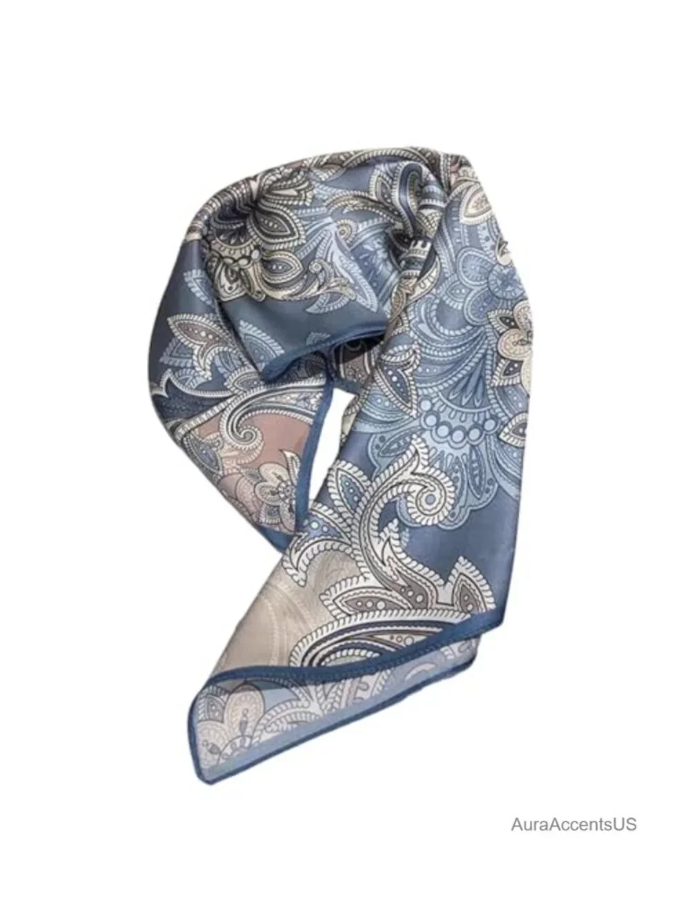 100% Mulberry Silk Square Neckerchief Scarf for Women